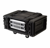 Shockmount rack cases for sensitive electronics