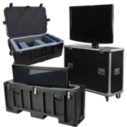 Flat screen cases for classroom monitors and training displays