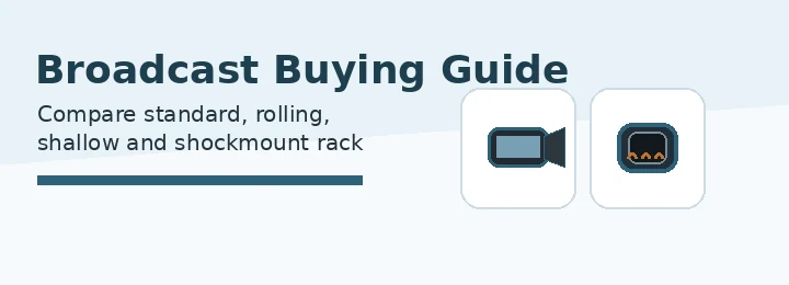 Broadcast rack buying guide graphic