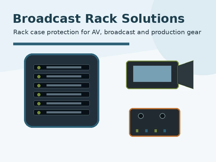 Broadcast rack case solutions for AV live sound streaming and production equipment