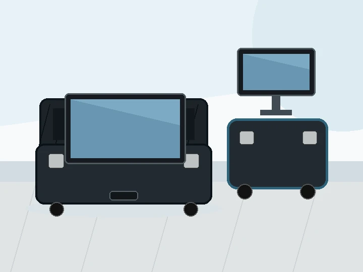 Flat screen and monitor shipping cases for trade shows, AV transport, and events