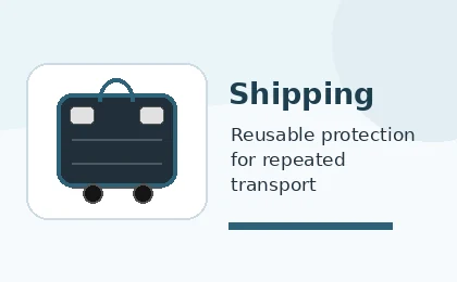 Reusable shipping case graphic