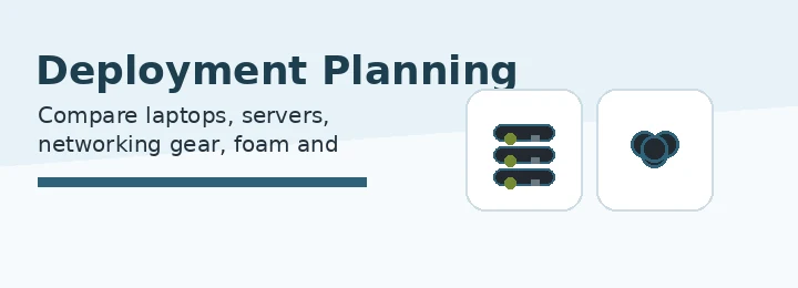 Mobile IT deployment planning graphic for laptops servers networking gear foam and reusable shipping